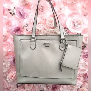 GUESS Cream Tote Bag
